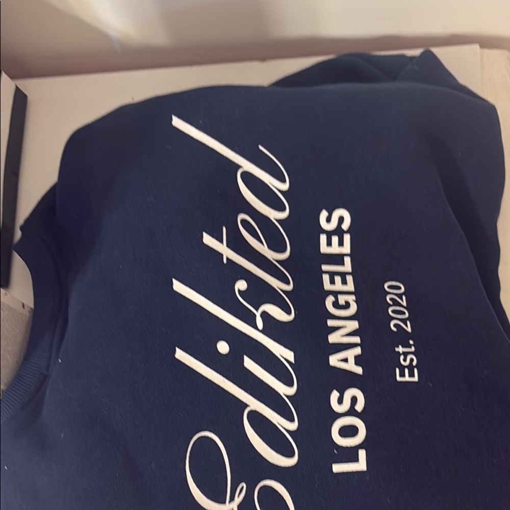 Edikted Dark Blue Los Angeles Sweatshirt